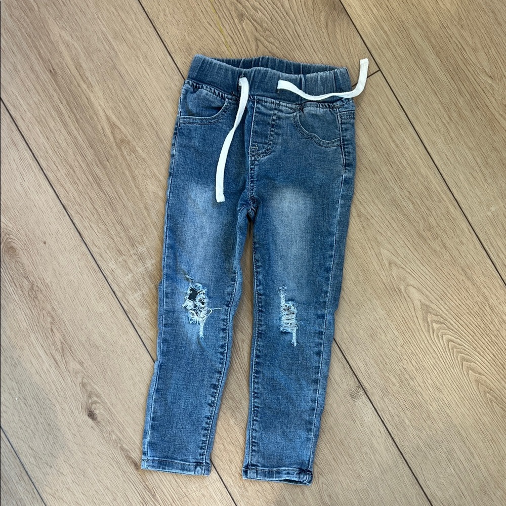 Little Bipsy Blue Distressed Ripped Kids Jeans